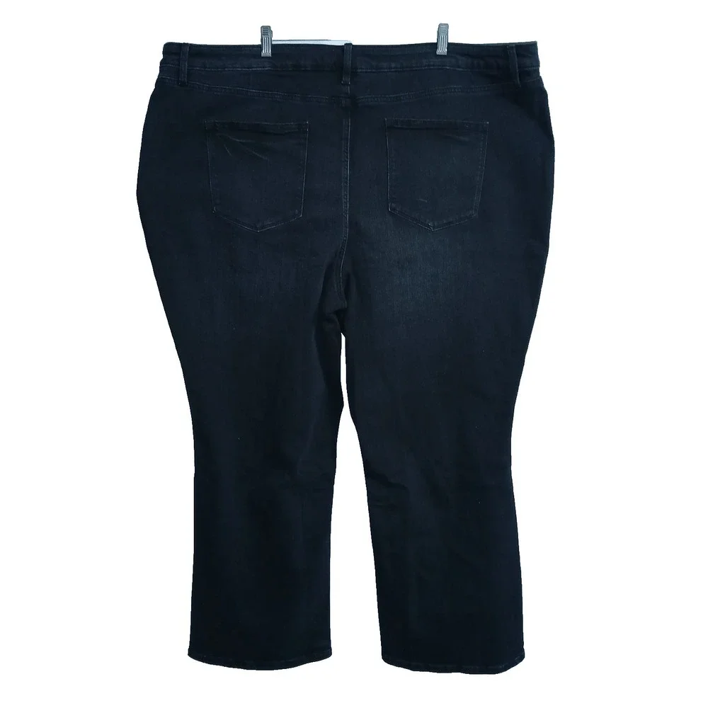 Sonoma Mid Rise Bootcut Women Jeans 28W Black Wash Western Cowgirl Flare Leg